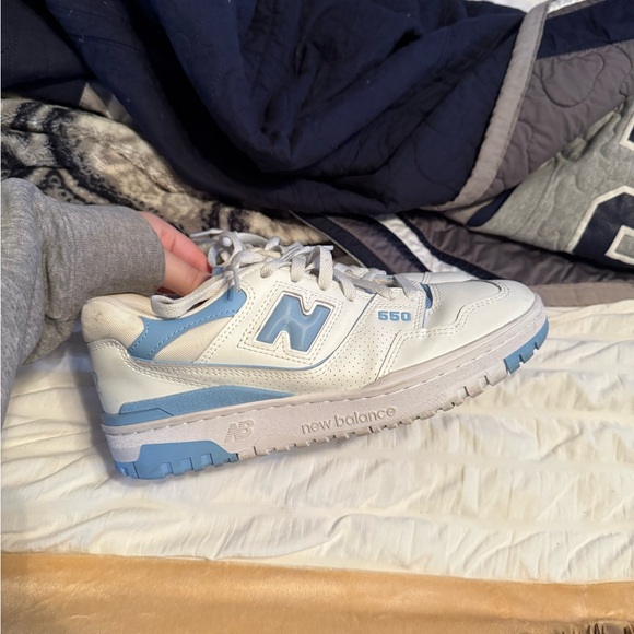 New Balance Shoes - New Balance White and Light Blue Sneakers